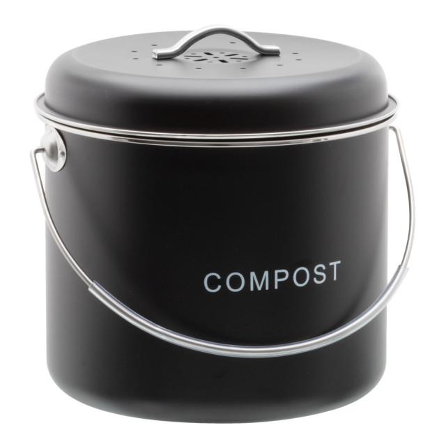 MicroGarden Kitchen Compost Recycling Bin, 6L - Liquorice