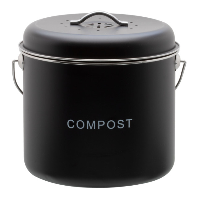 MicroGarden Kitchen Compost Recycling Bin, 6L - Liquorice