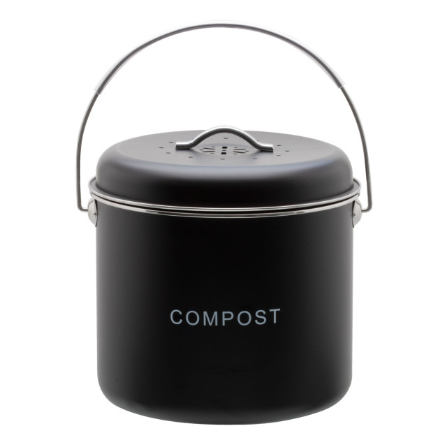 MicroGarden Kitchen Compost Recycling Bin, 6L - Liquorice