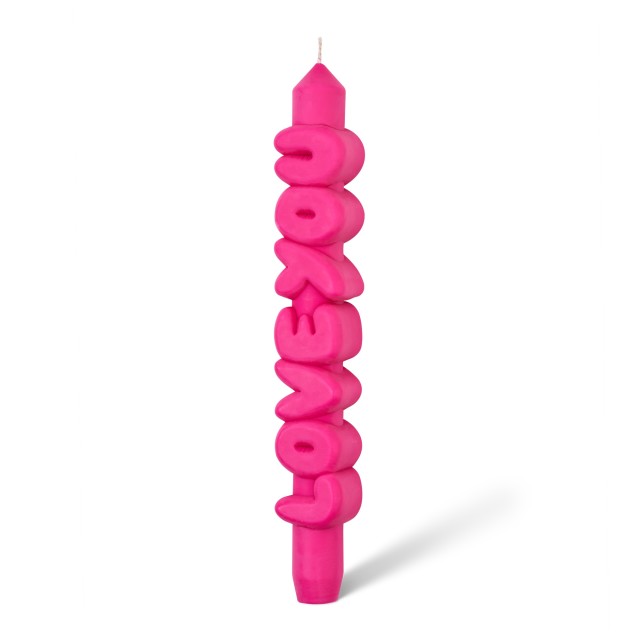 CandleHand Love You 3D Taper Candle - Pink