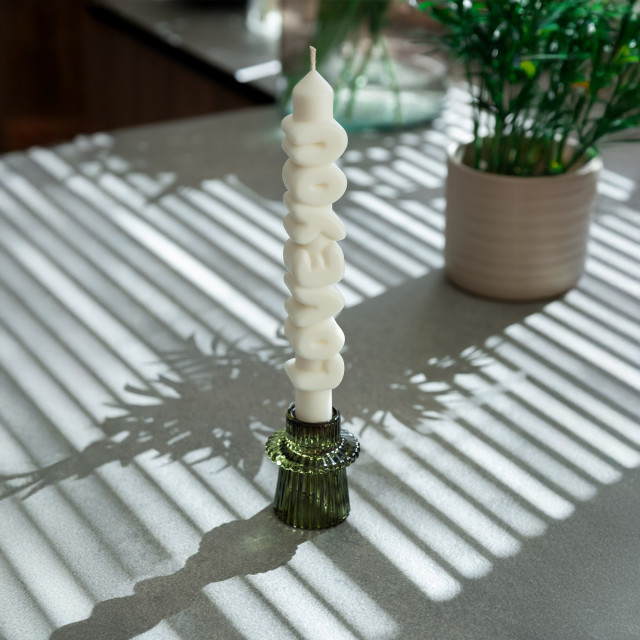 CandleHand Love You 3D Taper Candle - White
