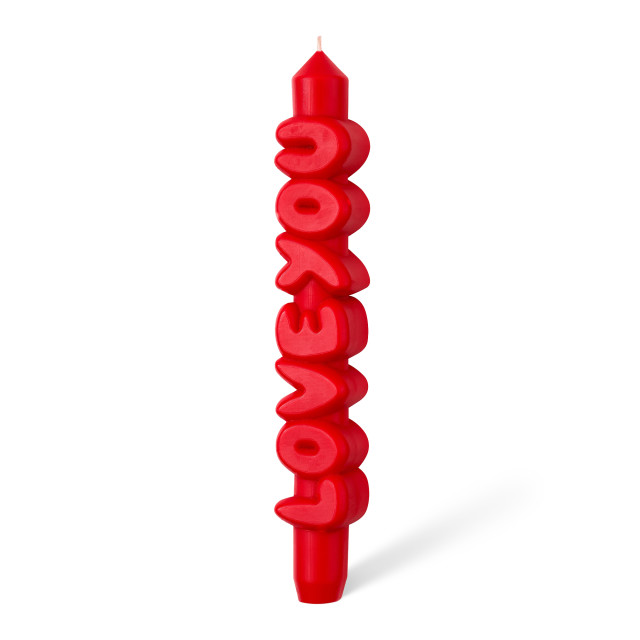 CandleHand Love You 3D Taper Candle - Red