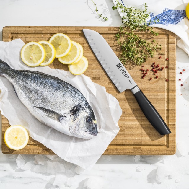 Zwilling All Star Santoku Knife with Fluted Edge, 18cm