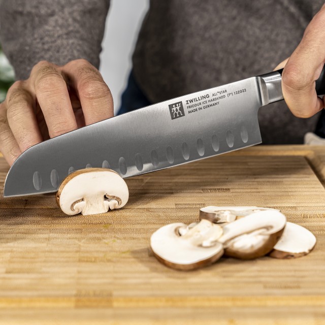 Zwilling All Star Santoku Knife with Fluted Edge, 18cm