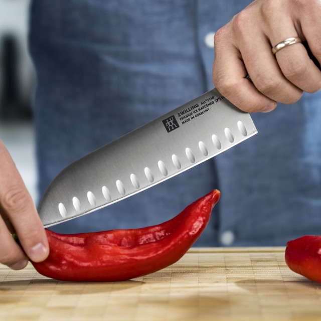 Zwilling All Star Santoku Knife with Fluted Edge, 18cm