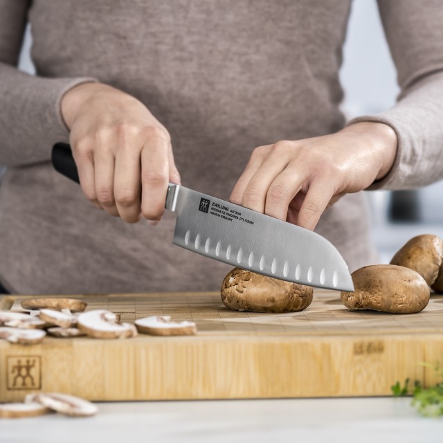 Zwilling All Star Santoku Knife with Fluted Edge, 18cm