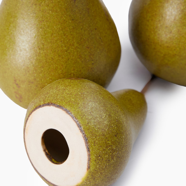 Thread Office Ceramic Green Pear Objet, Set of 3