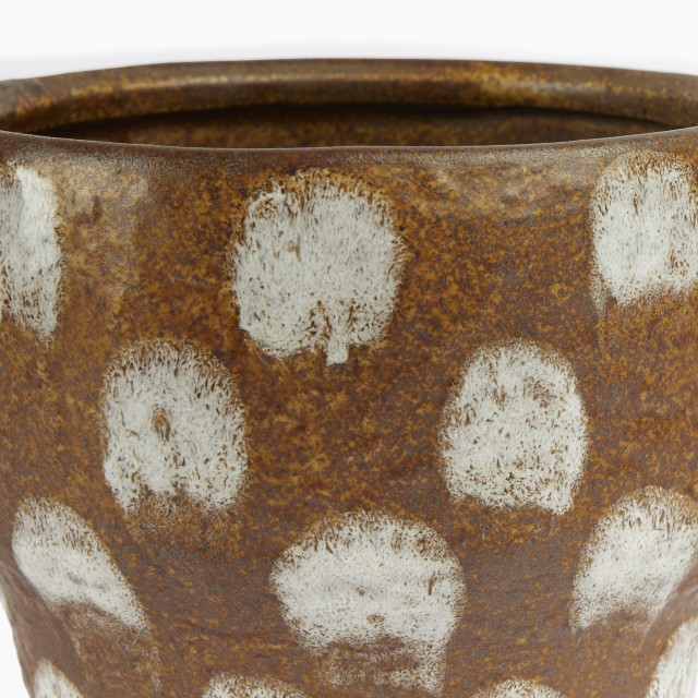 Thread Office Spotted Brown Ceramic Planter