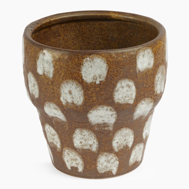 Thread Office Spotted Brown Ceramic Planter