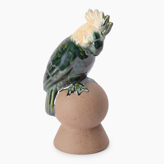 Thread Office Ceramic Green Cockatoo Objet
