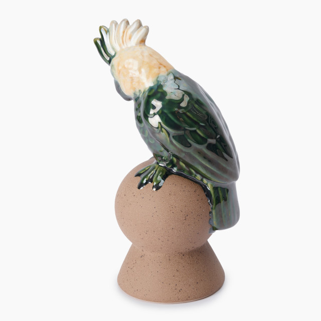 Thread Office Ceramic Green Cockatoo Objet