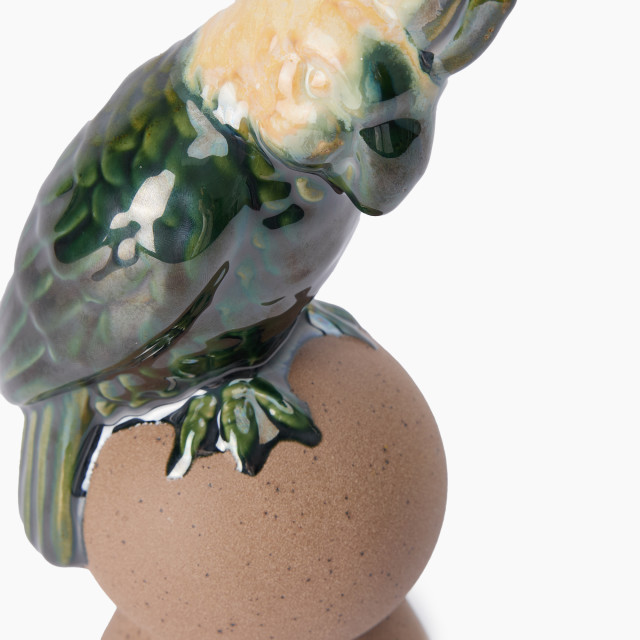 Thread Office Ceramic Green Cockatoo Objet