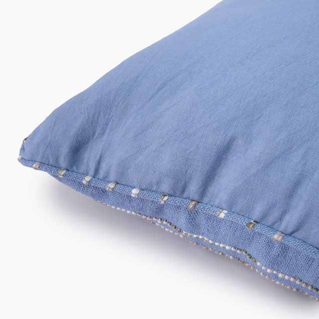 Thread Office Windward Blue Striped Space Woven Scatter Cushion with Feather Blend Inner, 60cm x 60cm