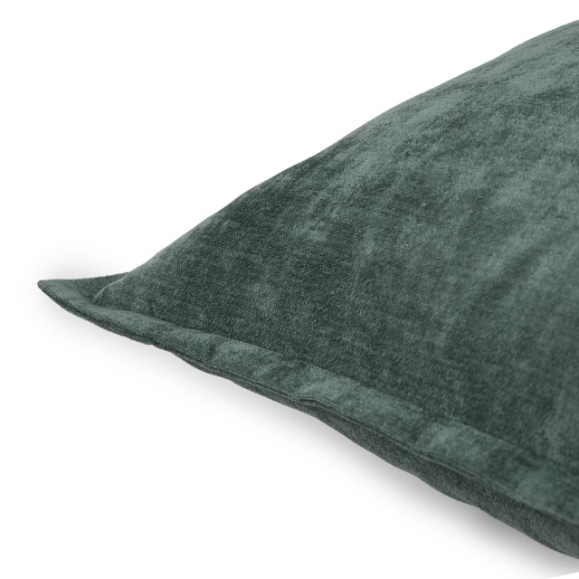 Thread Office Chive Moretti Oxford Edge Scatter Cushion with Feather Blend Inner, 50cm x 50cm
