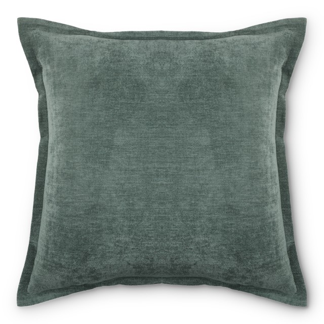 Thread Office Chive Moretti Oxford Edge Scatter Cushion with Feather Blend Inner, 50cm x 50cm