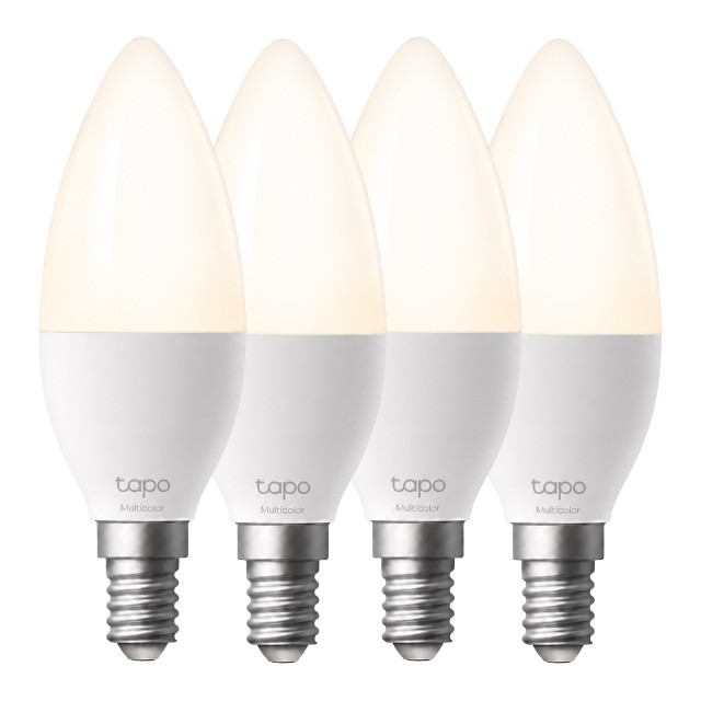 TP Link Tapo L430C Smart Wiâ€‘Fi GU10 Multicolour Light Bulbs, Pack of 4