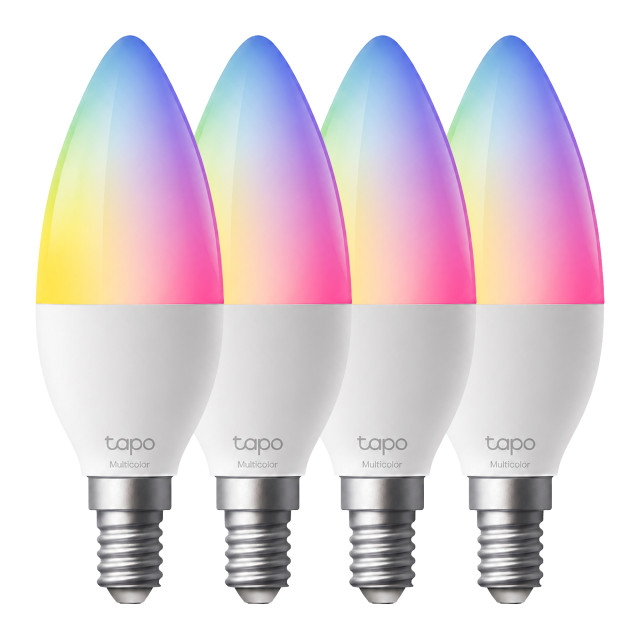 TP Link Tapo L430C Smart Wiâ€‘Fi GU10 Multicolour Light Bulbs, Pack of 4