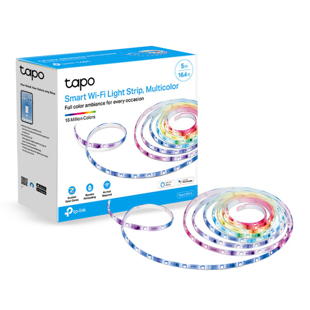 TP Link Tapo L920-5 Smart Multicolour RGBIC Light Strip, 5m