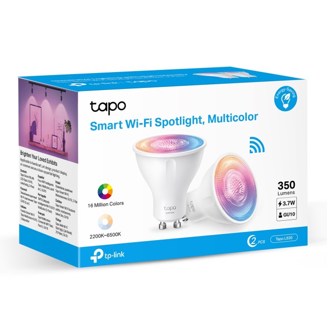 TP Link Tapo L630 Smart Wi?Fi GU10 Tunable White Spotlight
