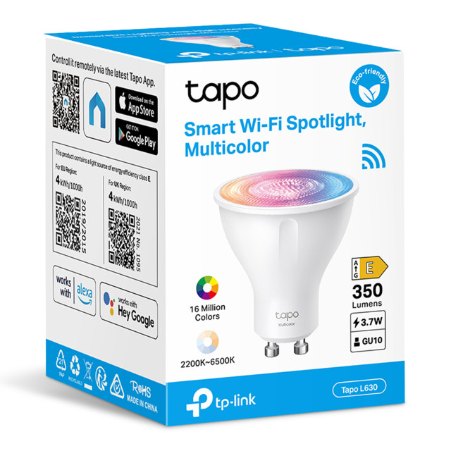 TP Link Tapo L630 Smart Wi?Fi GU10 Tunable White Spotlight