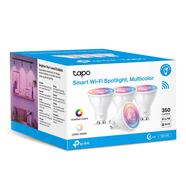 TP Link Tapo L630 Smart Wi?Fi GU10 Tunable White Spotlight