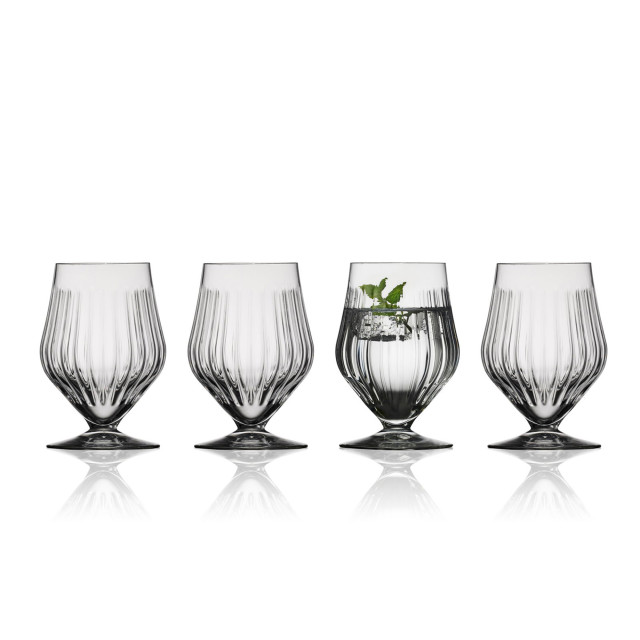 Lyngby Ane Footed Glasses, Set of 4