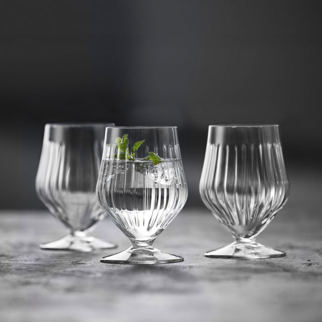 Lyngby Ane Footed Glasses, Set of 4