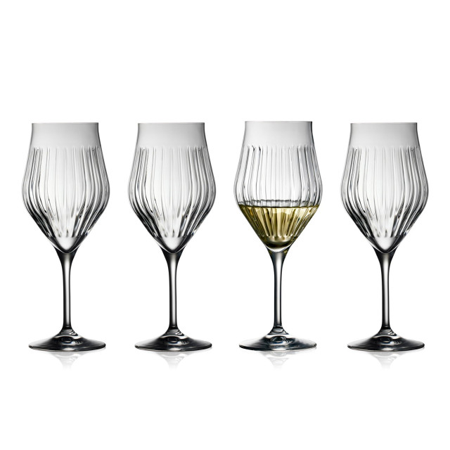 Lyngby Ane White Wine Glasses, Set of 4