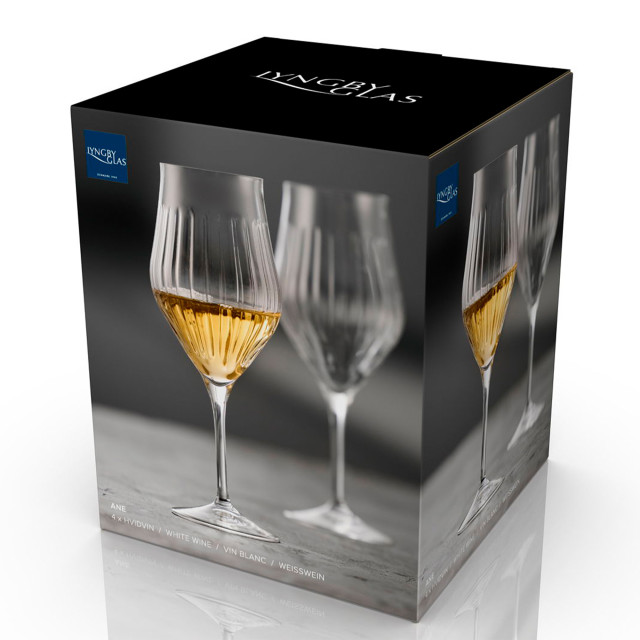 Lyngby Ane White Wine Glasses, Set of 4 packaging