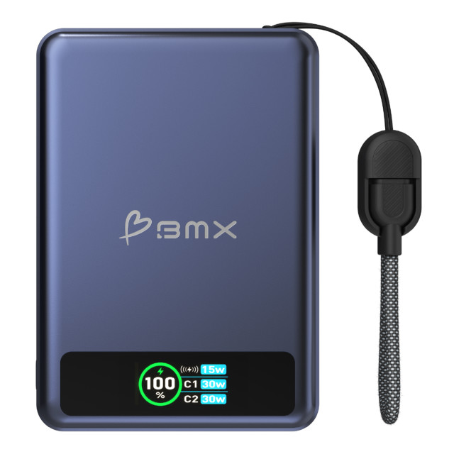 BMX SolidSafe 10000mAh Solid-State Magnetic Power Bank - Blue