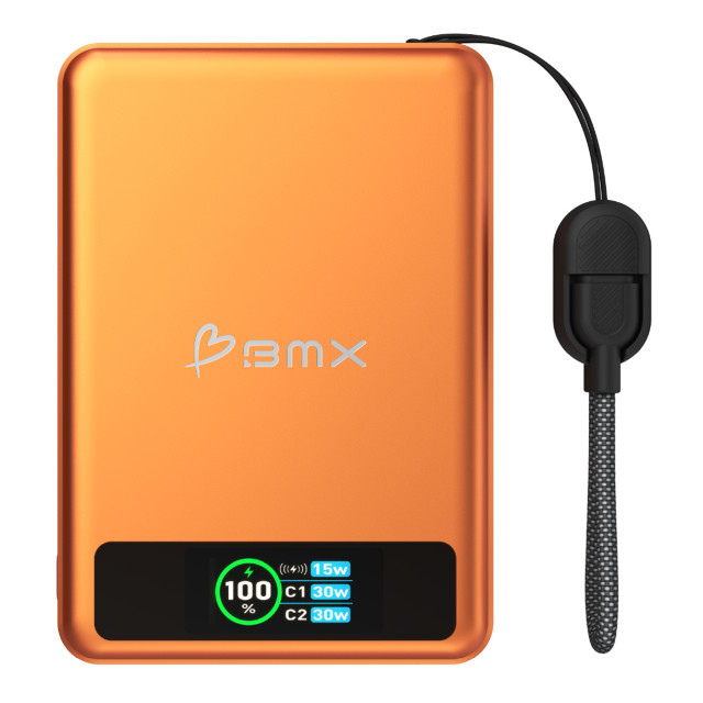 BMX SolidSafe 10000mAh Solid-State Magnetic Power Bank - Orange