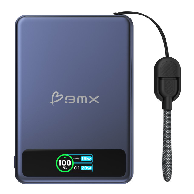 BMX SolidSafe 5000mAh Solid-State Magnetic Power Bank - Blue