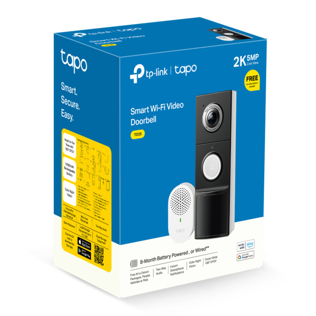 TP Link Tapo D235 Smart Battery Video Doorbell