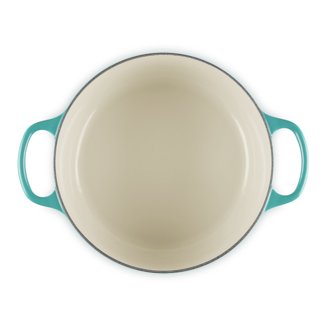Le Creuset Rivieraï¿½Signature 4.2L Round Cast Iron Casserole, 24cm top view open