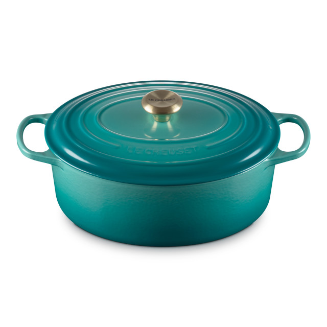 Le Creuset Riviera�Signature 6.3L Oval Cast Iron Casserole, 31cm