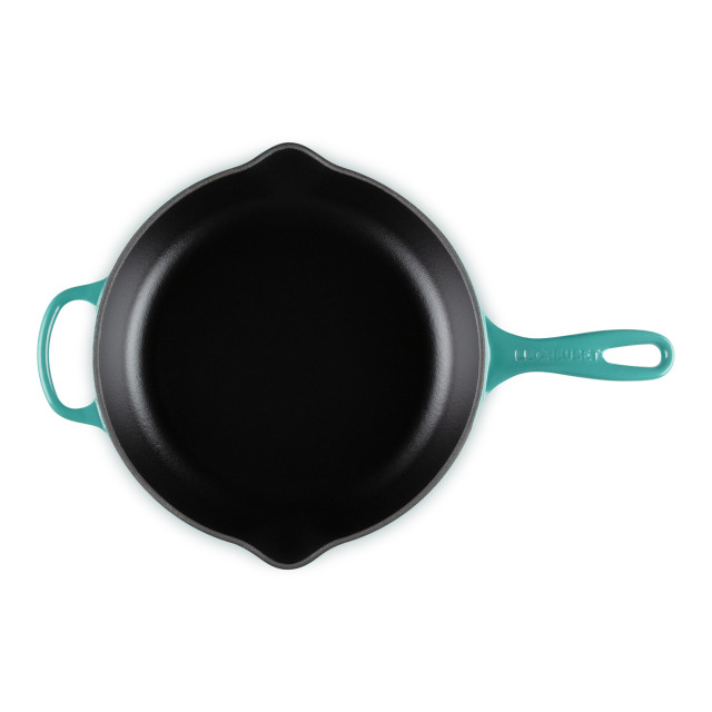 Le Creuset Riviera Signature Round Cast Iron Skillet, 26cm top view