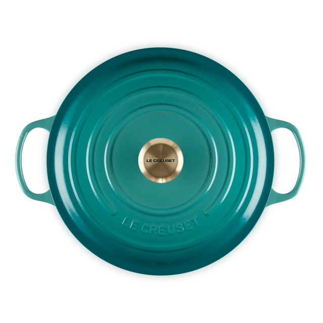 Le Creuset Rivieraï¿½Signature 6.7L Round Cast Iron Casserole, 28cm