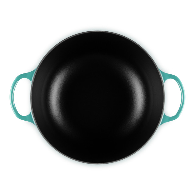 Le Creuset Riviera Signature 4.1L Cast Iron Soup Pot, 26cm top view open