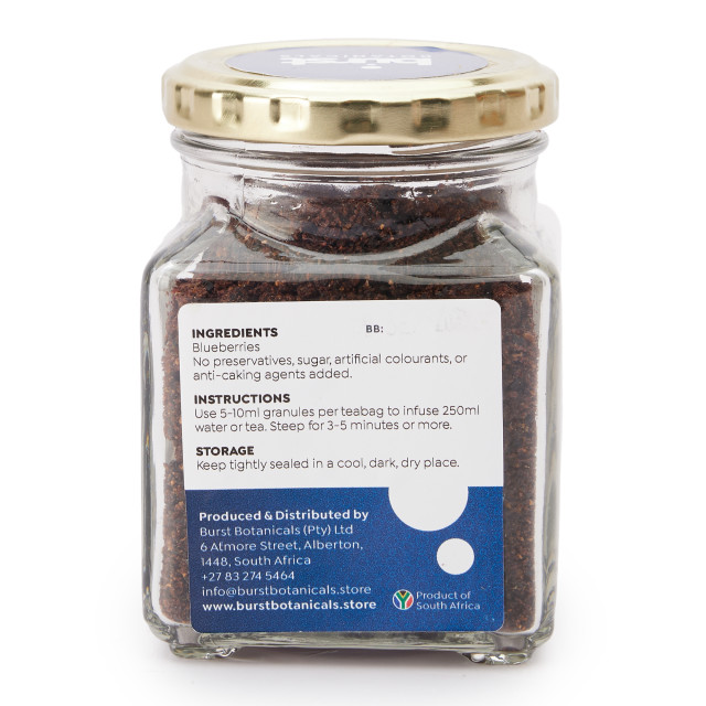 Burst Botanicals Dried Blueberry Infuser Granules, 100g