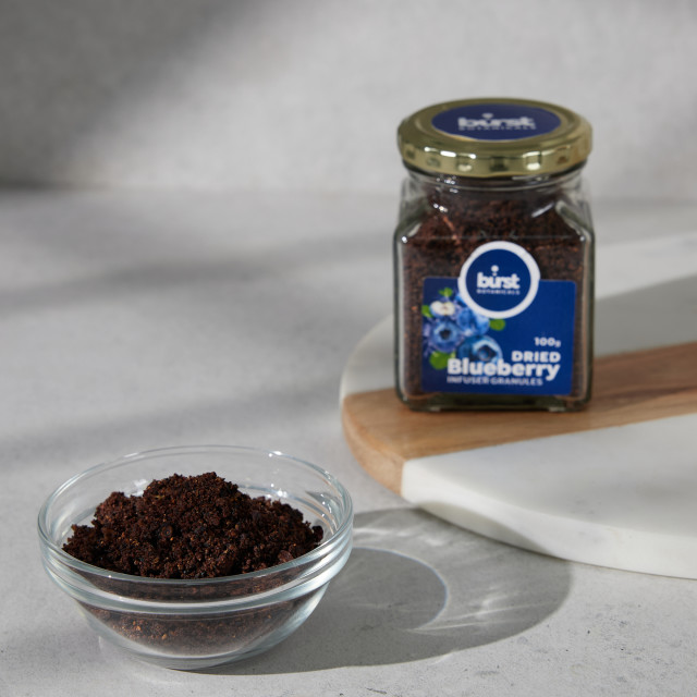 Burst Botanicals Dried Blueberry Infuser Granules, 100g