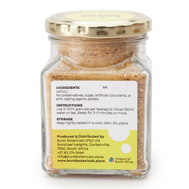 Burst Botanicals Dried Lemon Infuser Granules, 120g