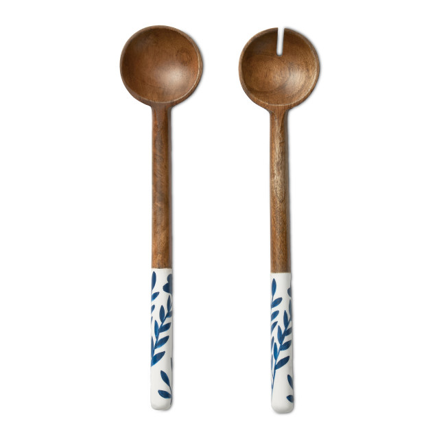 Salisbury & Co Wildflower Calla Salad Servers, Set of 2