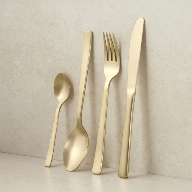 Salisbury & Co Gold Baltic Cutlery Set, 24-Piece
