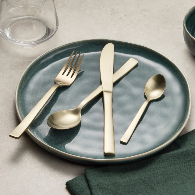 Salisbury & Co Gold Baltic Cutlery Set, 24-Piece