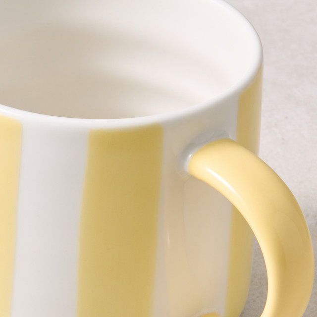 Salisbury & Co Striped Collective Mug, 425ml - Butter