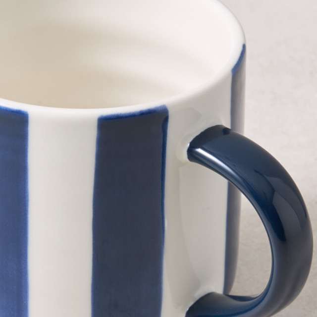 Salisbury & Co Striped Collective Mug, 425ml - Navy