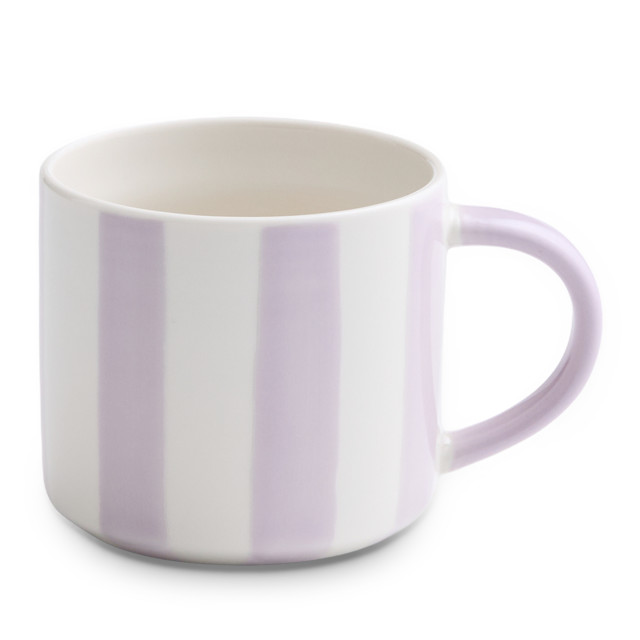 Salisbury & Co Striped Collective Mug, 425ml - Lavender