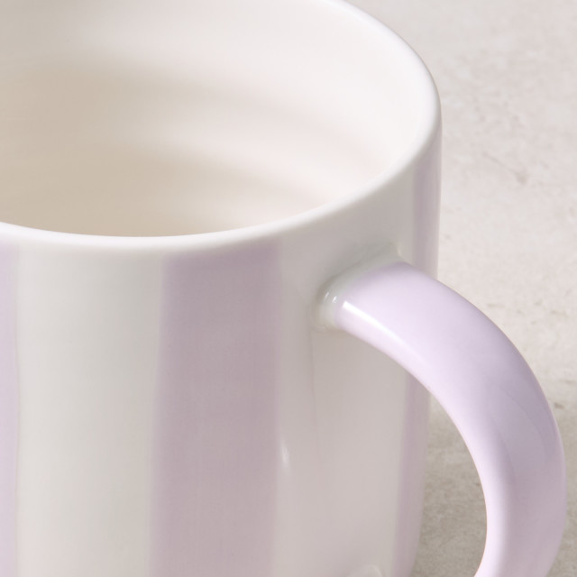 Salisbury & Co Striped Collective Mug, 425ml - Lavender
