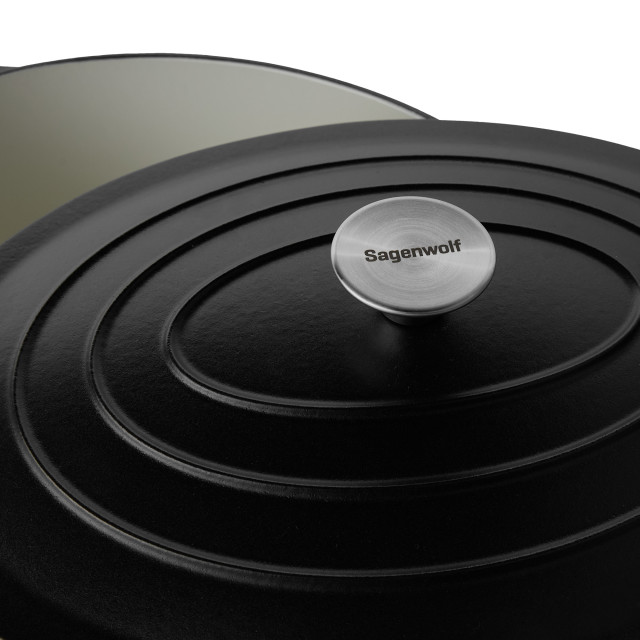 Sagenwolf Oval Casserole ,34cm - Black