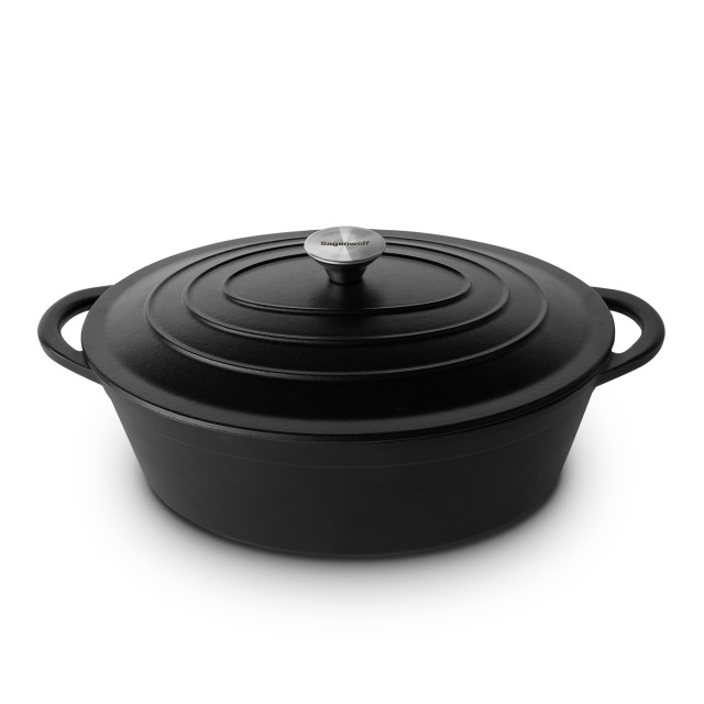 Sagenwolf Oval Casserole ,34cm - Black